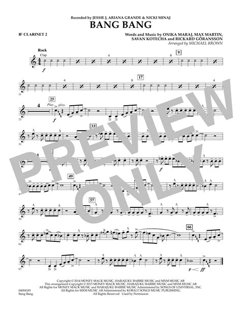 bang bang clarinet sheet music|sheet music for cello bang.